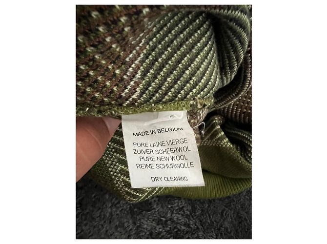 Autre Marque Jacquard Landschafts-Pullover Bernhard Willhelm Frühling Sommer 2001. Hellblau Dunkelgrün - Ansicht 8