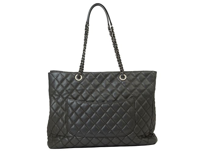 Trendy CC Chanel Shopping Tote Nera in Pelle Caviar Nero - vista 3