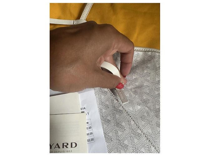 Saint Louis Borsa a mano Goyard GM Bianca in Lino Bianco - vista 10