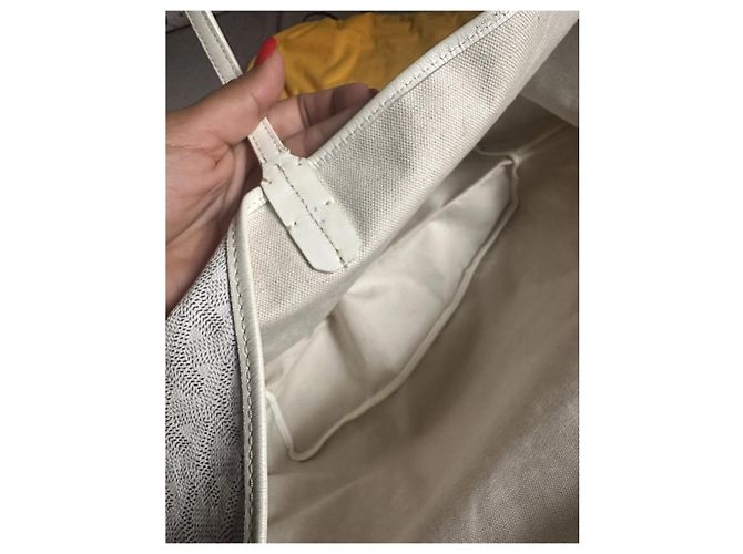 Saint Louis Borsa a mano Goyard GM Bianca in Lino Bianco - vista 2