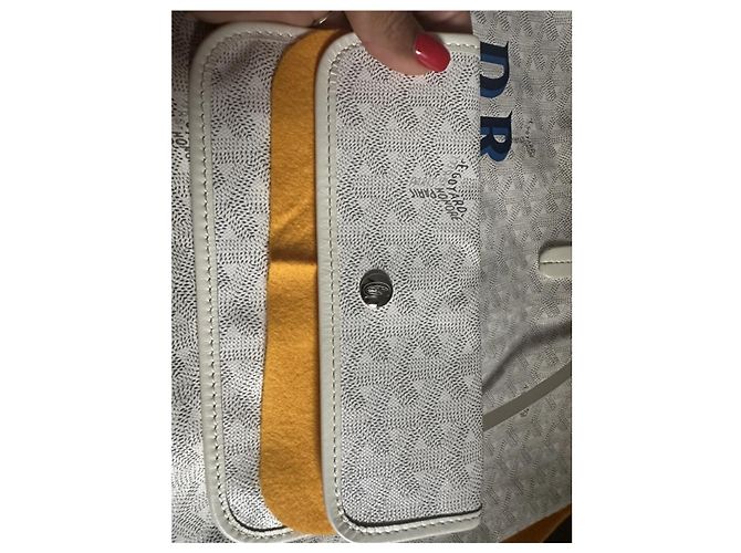 Saint Louis Borsa a mano Goyard GM Bianca in Lino Bianco - vista 4