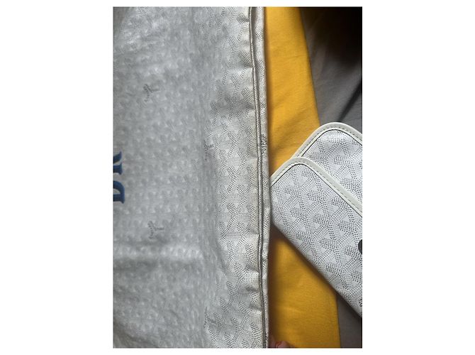 Saint Louis Borsa a mano Goyard GM Bianca in Lino Bianco - vista 5