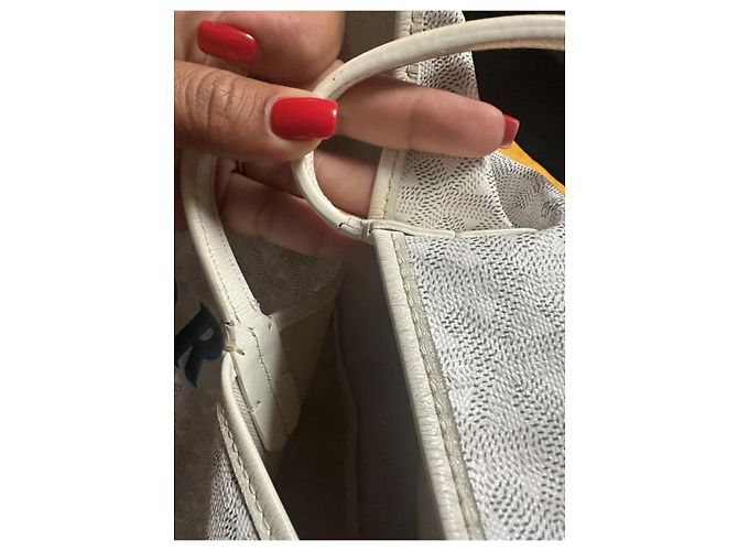 Saint Louis Borsa a mano Goyard GM Bianca in Lino Bianco - vista 9