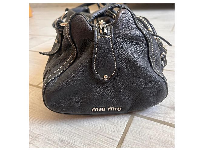 Borsa a mano Miu Miu in pelle nera Nero - vista 10