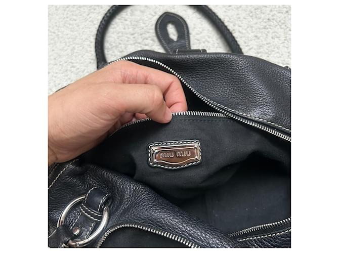 Borsa a mano Miu Miu in pelle nera Nero - vista 8