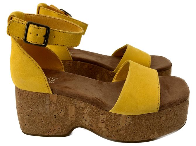 Autre Marque Sandali di Tom T.US 7.5 Pelle Giallo - vista 2