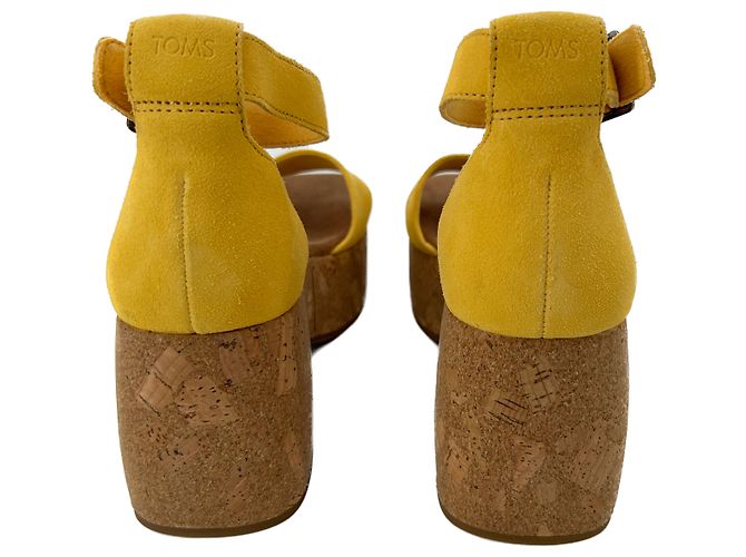 Autre Marque Sandali di Tom T.US 7.5 Pelle Giallo - vista 4