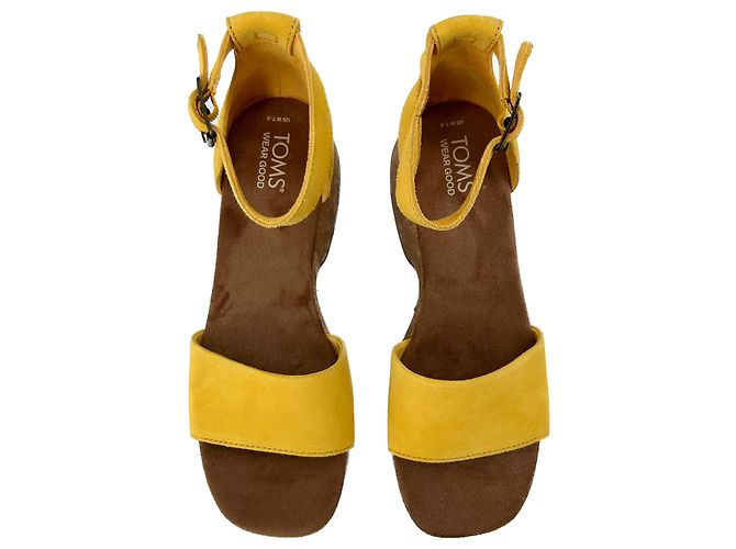 Autre Marque Sandali di Tom T.US 7.5 Pelle Giallo - vista 5