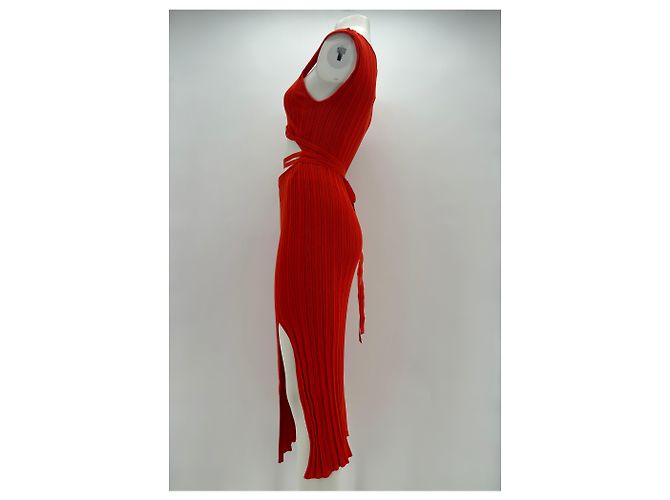 Autre Marque Vestidos Ester Manas T.FR Talla Única Algodón Naranja - vista 4