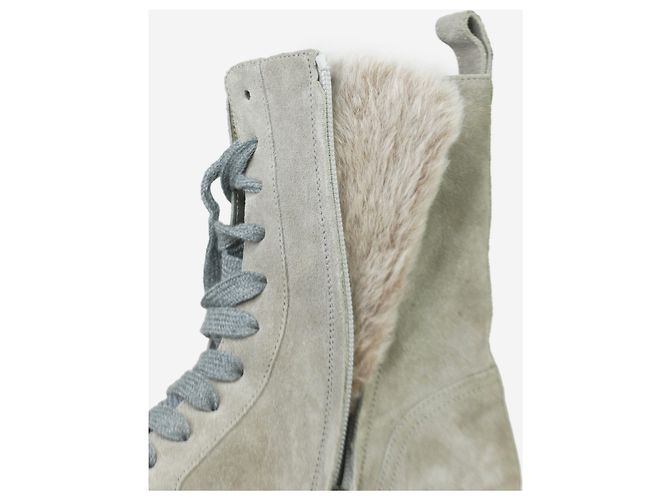 Brunello Cucinelli Botines de ante gris - talla EU 38,5 - vista 3