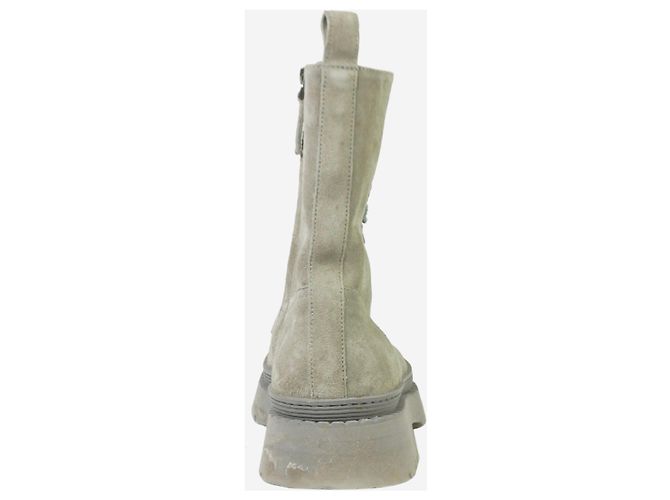 Brunello Cucinelli Botines de ante gris - talla EU 38,5 - vista 4