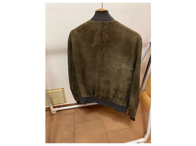 Giacca Bomber Brunello Cucinelli Verde Scamosciata Verde scuro - vista 5