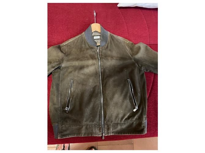 Giacca Bomber Brunello Cucinelli Verde Scamosciata Verde scuro - vista 6