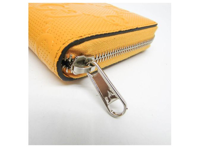 Cartera larga de cuero amarillo con estampado GG de Gucci - vista 7