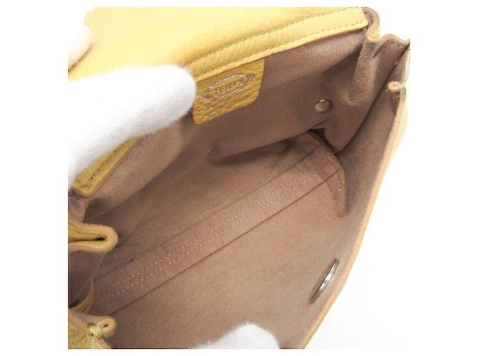 Borsa in pelle gialla da donna Tod's Giallo - vista 3
