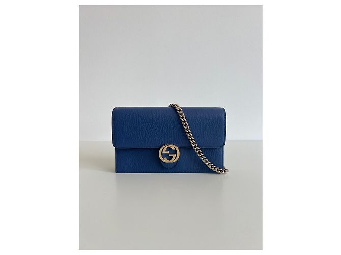 Borsa Gucci intrecciata Blu - vista 10