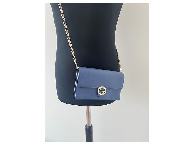 Borsa Gucci intrecciata Blu - vista 13