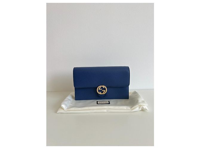Borsa Gucci intrecciata Blu - vista 3