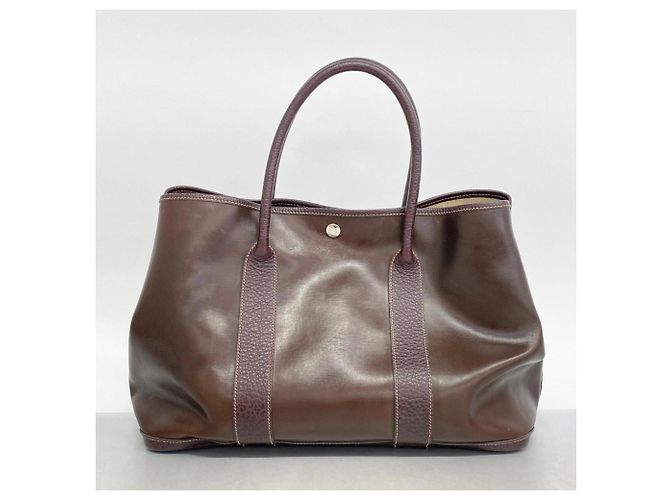 Hermès Borsa Tote Hermes Garden PM Amazonia Marrone Scuro - vista 13