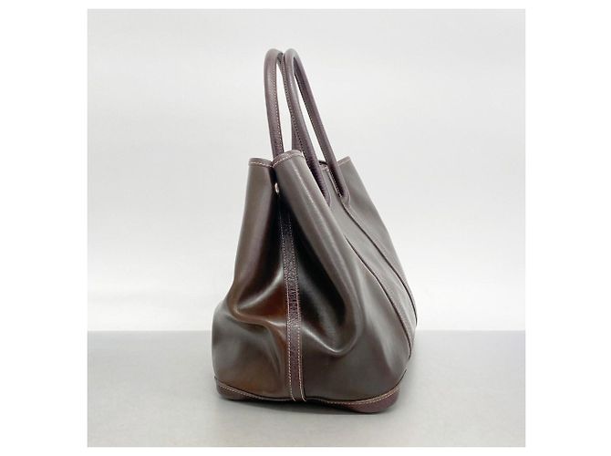 Hermès Borsa Tote Hermes Garden PM Amazonia Marrone Scuro - vista 2
