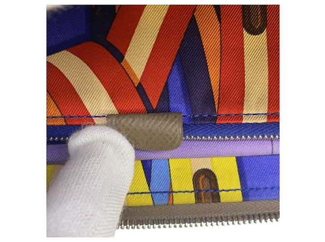 Cartera Hermès Azap Long Silkin Round Veau Epso Beige - vista 7