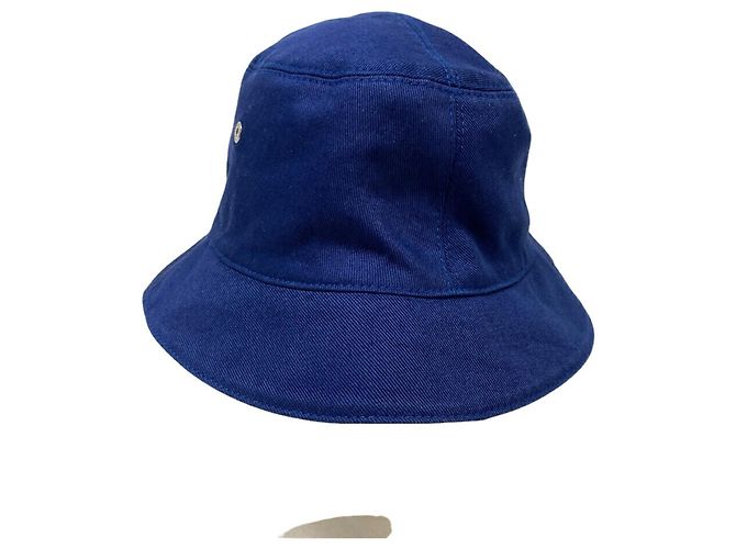 Cappello Bucket Everyday LV Bonnet MP3123 Louis Vuitton Blu Giallo - vista 5