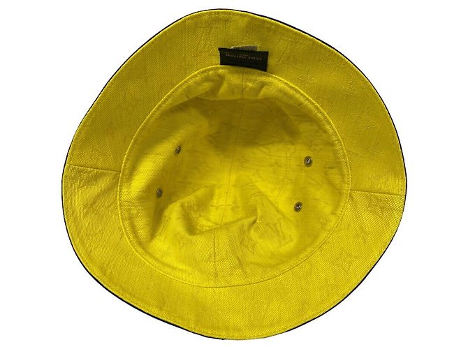 Cappello Bucket Everyday LV Bonnet MP3123 Louis Vuitton Blu Giallo - vista 6