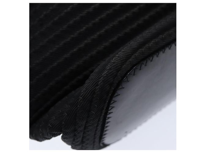 Borsa a mano in nylon nero GUCCI Bamboo Auth am6667 - vista 10