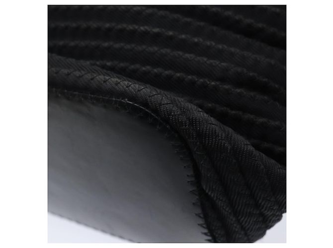 Borsa a mano in nylon nero GUCCI Bamboo Auth am6667 - vista 11