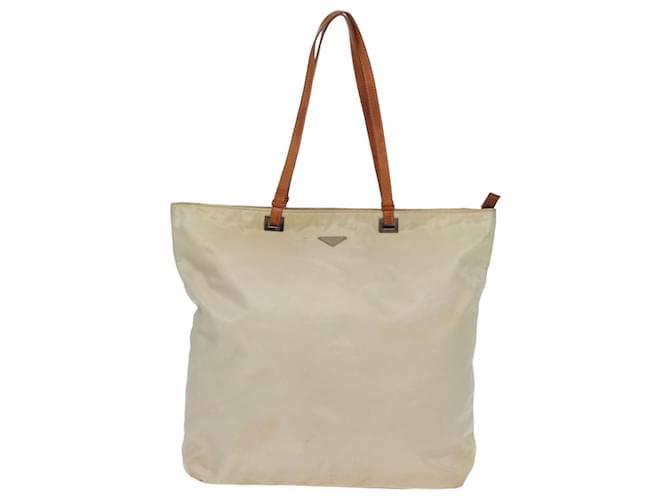 PRADA Tote Bag Nylon Weiß Auth 83952 - Ansicht 2