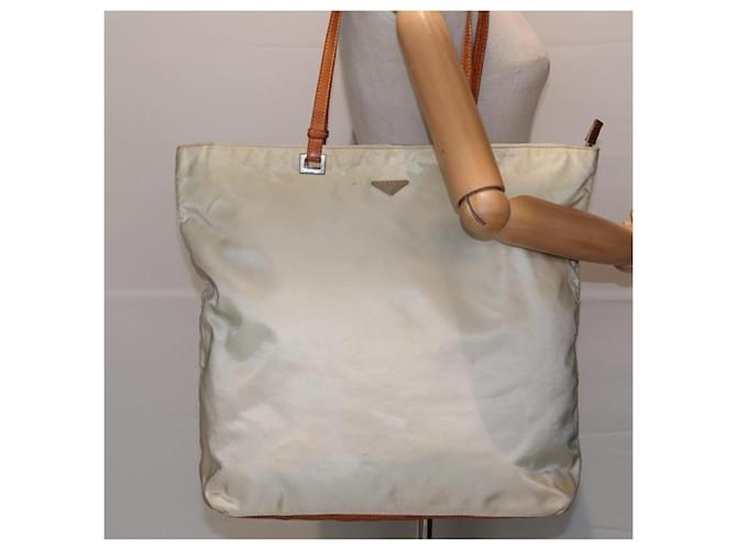 PRADA Tote Bag Nylon Weiß Auth 83952 - Ansicht 22