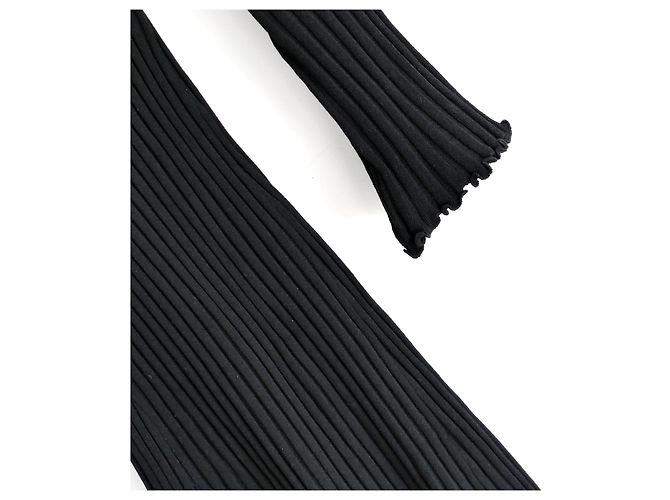 Autre Marque Schwarzes geripptes Strick-Midi-Kleid Marin von Rails - Ansicht 3