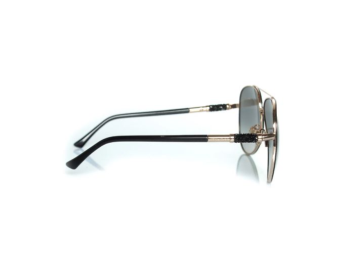 Gafas de sol Aviator Jimmy Choo con strass Negro Dorado - vista 6