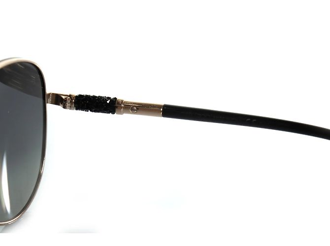 Gafas de sol Aviator Jimmy Choo con strass Negro Dorado - vista 7