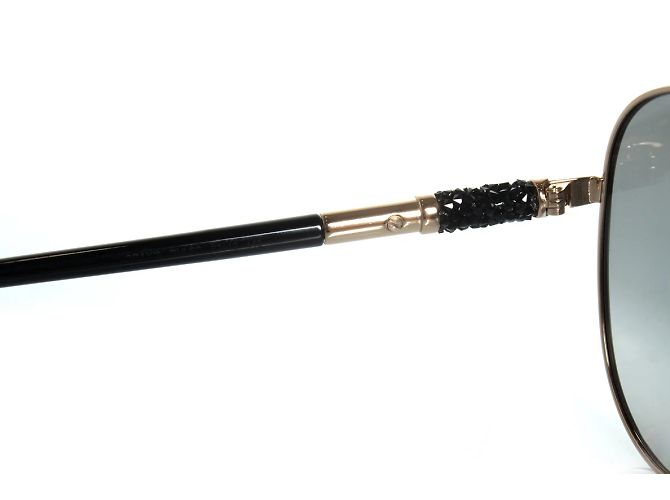 Gafas de sol Aviator Jimmy Choo con strass Negro Dorado - vista 9