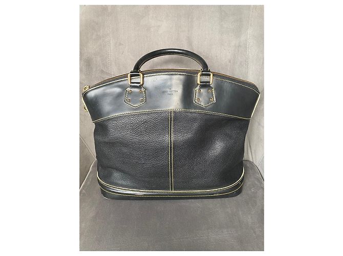 Borsa Louis Vuitton Lockit Suhali in pelle nera Nero - vista 10