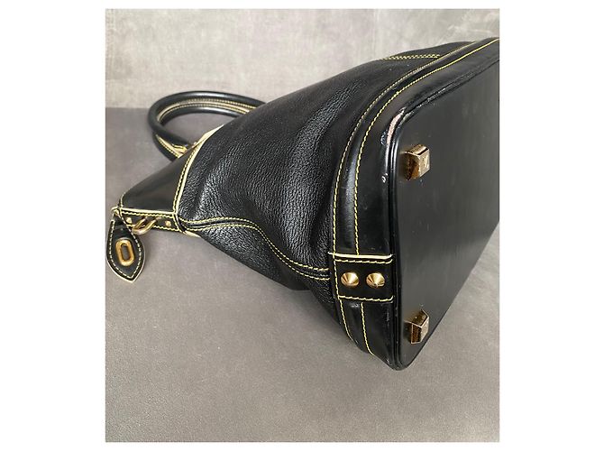 Borsa Louis Vuitton Lockit Suhali in pelle nera Nero - vista 16