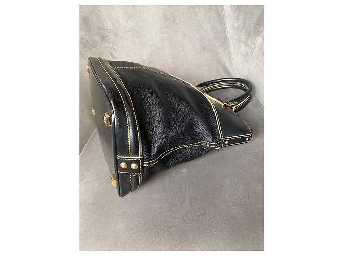 Borsa Louis Vuitton Lockit Suhali in pelle nera Nero - vista 17