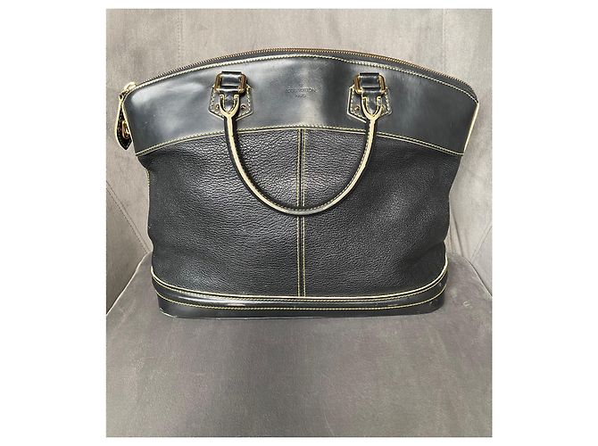 Borsa Louis Vuitton Lockit Suhali in pelle nera Nero - vista 2