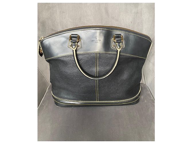 Borsa Louis Vuitton Lockit Suhali in pelle nera Nero - vista 3