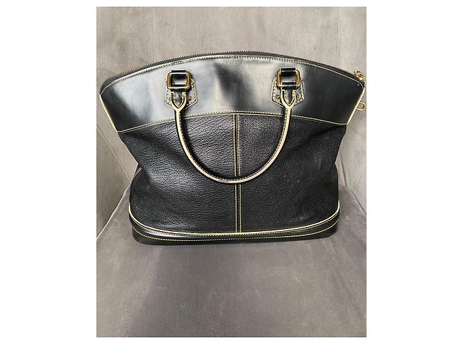 Borsa Louis Vuitton Lockit Suhali in pelle nera Nero - vista 4