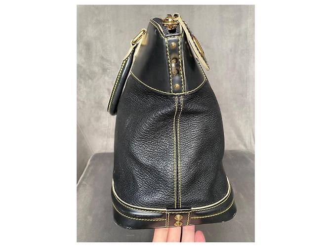 Borsa Louis Vuitton Lockit Suhali in pelle nera Nero - vista 6