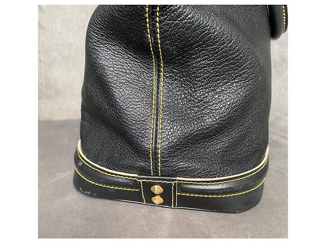 Borsa Louis Vuitton Lockit Suhali in pelle nera Nero - vista 7