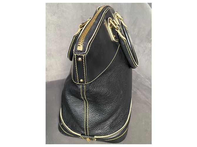 Borsa Louis Vuitton Lockit Suhali in pelle nera Nero - vista 8