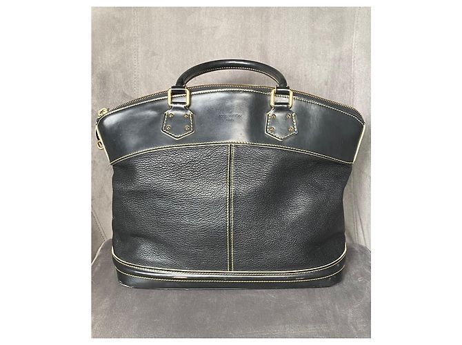 Borsa Louis Vuitton Lockit Suhali in pelle nera Nero - vista 9