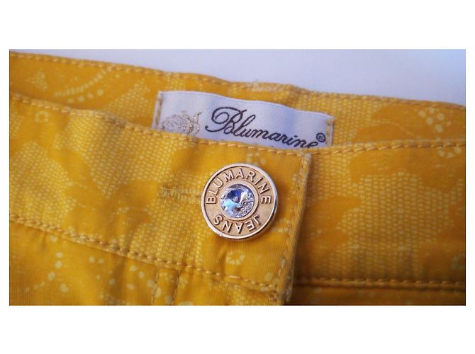 Gonna Blumarine multicolore in cotone Giallo - vista 5