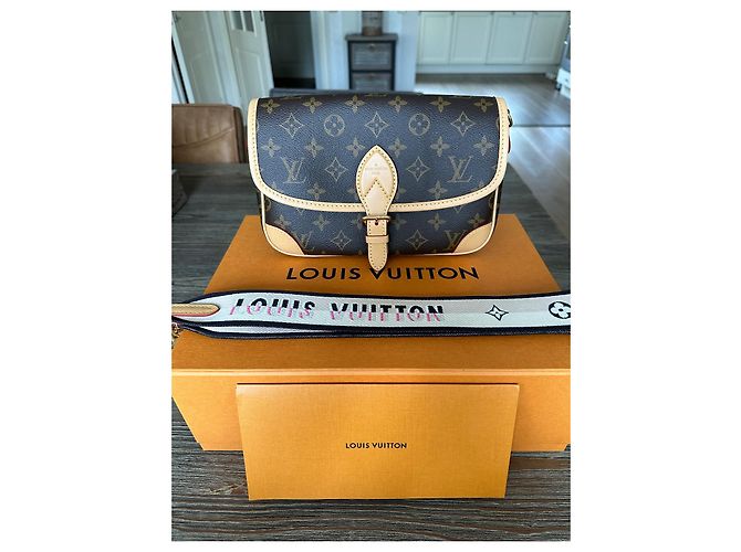 Neverfull Borsa Louis Vuitton Diane marrone in pelle - vista 2