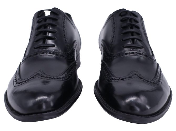 Scarpe Oxford Wingtip Dolce & Gabbana in pelle nera - vista 3