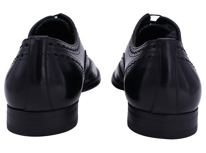 Scarpe Oxford Wingtip Dolce & Gabbana in pelle nera - vista 4