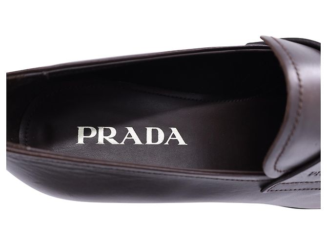 Mocassino Prada in pelle marrone - vista 5